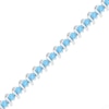 Thumbnail Image 0 of Blue Topaz Bracelet in Sterling Silver - 7.25"