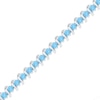 Thumbnail Image 1 of Blue Topaz Bracelet in Sterling Silver - 7.25"