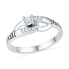 Thumbnail Image 0 of Diamond Accent Promise Ring in Sterling Silver (2 Names)
