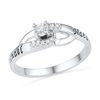 Thumbnail Image 1 of Diamond Accent Promise Ring in Sterling Silver (2 Names)