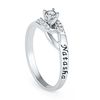 Thumbnail Image 3 of Diamond Accent Promise Ring in Sterling Silver (2 Names)