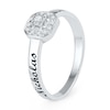 Thumbnail Image 2 of Diamond Accent Octagonal Frame Promise Ring in Sterling Silver (2 Names)