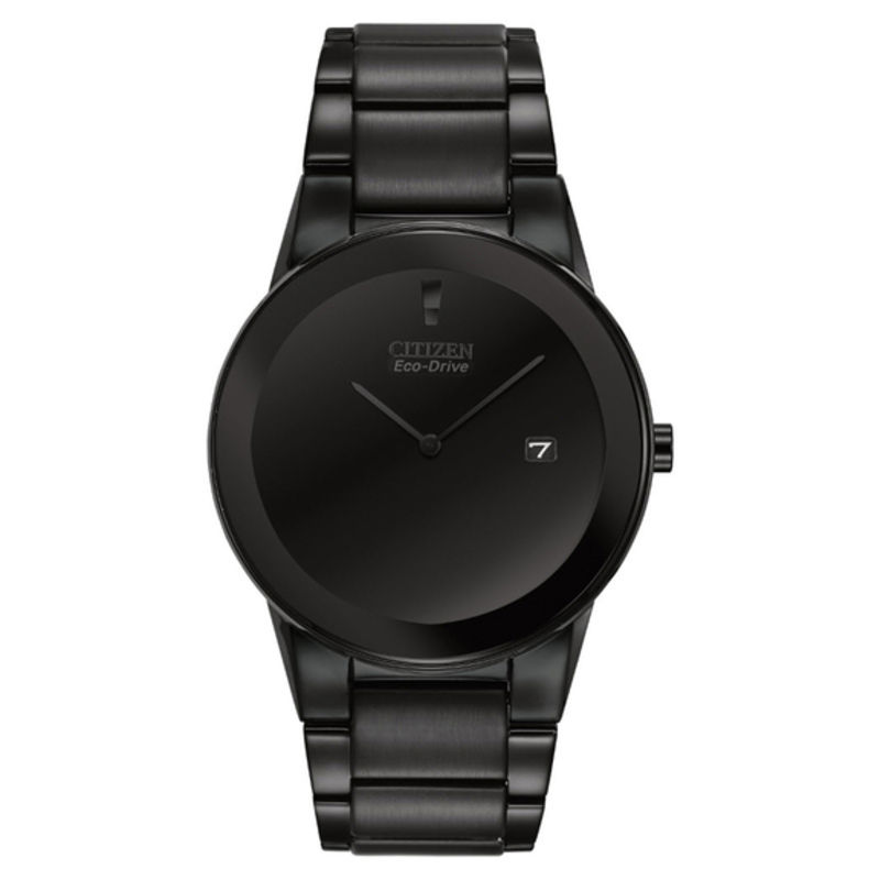 Men's Citizen Eco-Drive® Axiom Black IP Watch with Black Dial (Model: AU1065-58E)