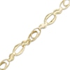 Fancy Link Bracelet in 10K Gold - 7.75"