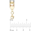 "X" Link Bracelet in 10K Tri-Tone Gold - 7.25"