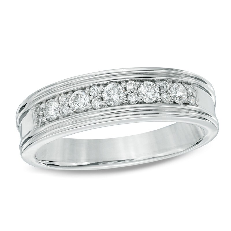 Main Image 1 of 0.50 CT. T.W. Diamond Band in 10K White Gold