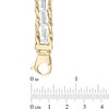 Men's Cross Railroad Bracelet in 10K Two-Tone Gold - 8.5"