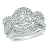 Thumbnail Image 0 of 2.00 CT. T.W. Diamond Cluster Bridal Set in 14K White Gold