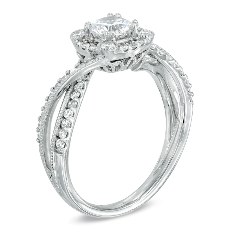 Main Image 2 of Celebration Canadian Lux® 1.00 CT. T.W. Certified Diamond Engagement Ring in 18K White Gold (I/SI2)