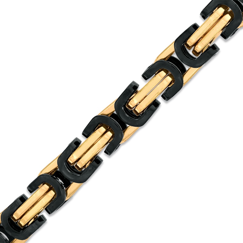 Men's Bracelet in Two-Tone Stainless Steel - 9.0"|Peoples Jewellers
