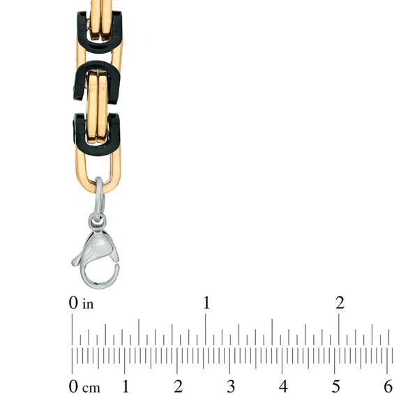 Men's Bracelet in Two-Tone Stainless Steel - 9.0"