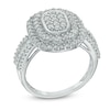 1.00 CT. T.W. Diamond Double Oval Frame Ring in 10K White Gold
