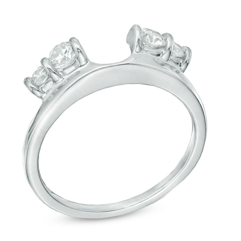 0.33 CT. T.W. Diamond Collar Solitaire Enhancer 10K White Gold
