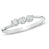 0.20 CT. T.W. Diamond Three Stone Promise Ring in 10K White Gold