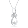 Thumbnail Image 0 of 0.12 CT. T.W. Diamond Infinity Pendant in Sterling Silver