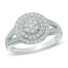 Thumbnail Image 1 of 0.50 CT. T.W. Diamond Frame Cluster Ring in 10K White Gold
