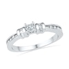 Thumbnail Image 0 of 0.20 CT. T.W. Princess-Cut Diamond Three Stone Promise Ring in 10K White Gold