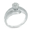 Thumbnail Image 1 of 0.40 CT. T.W. Diamond Triple Wave Ring in 10K White Gold