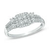 Thumbnail Image 0 of 0.33 CT. T.W. Quad Diamond Frame Engagement Ring in 10K White Gold