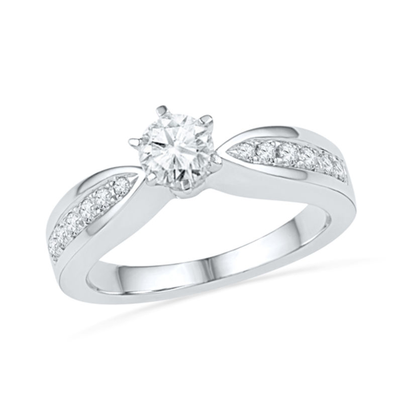 0.20 CT. T.W. Princess-Cut Diamond Bypass Promise Ring in 10K Rose Gold