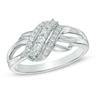 0.25 CT. T.W. Diamond Wave Ring in 10K White Gold