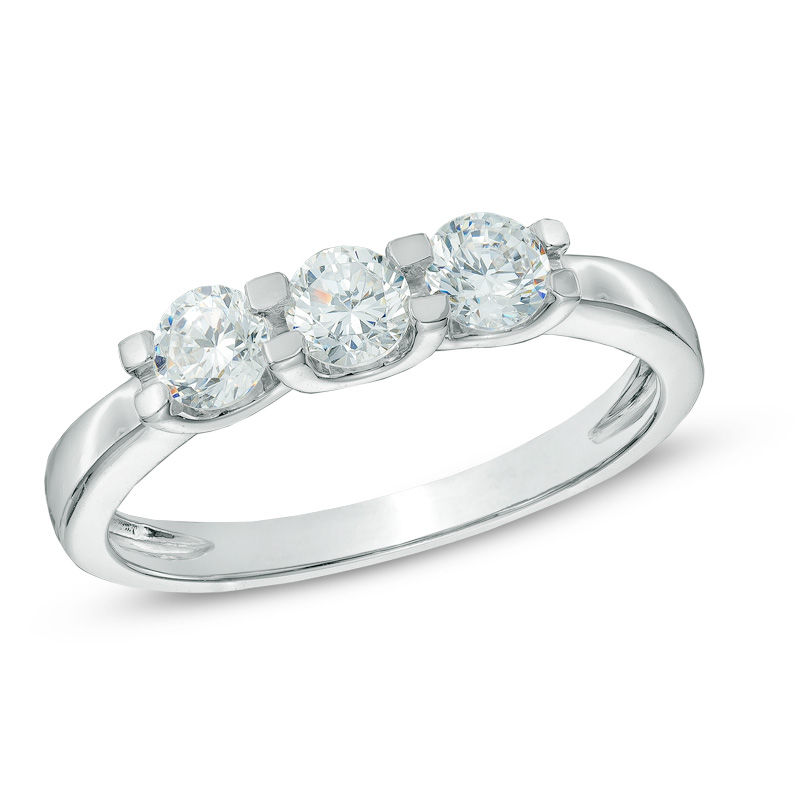 0.50 CT. T.W. Diamond Three Stone Ring in 10K White Gold|Peoples Jewellers