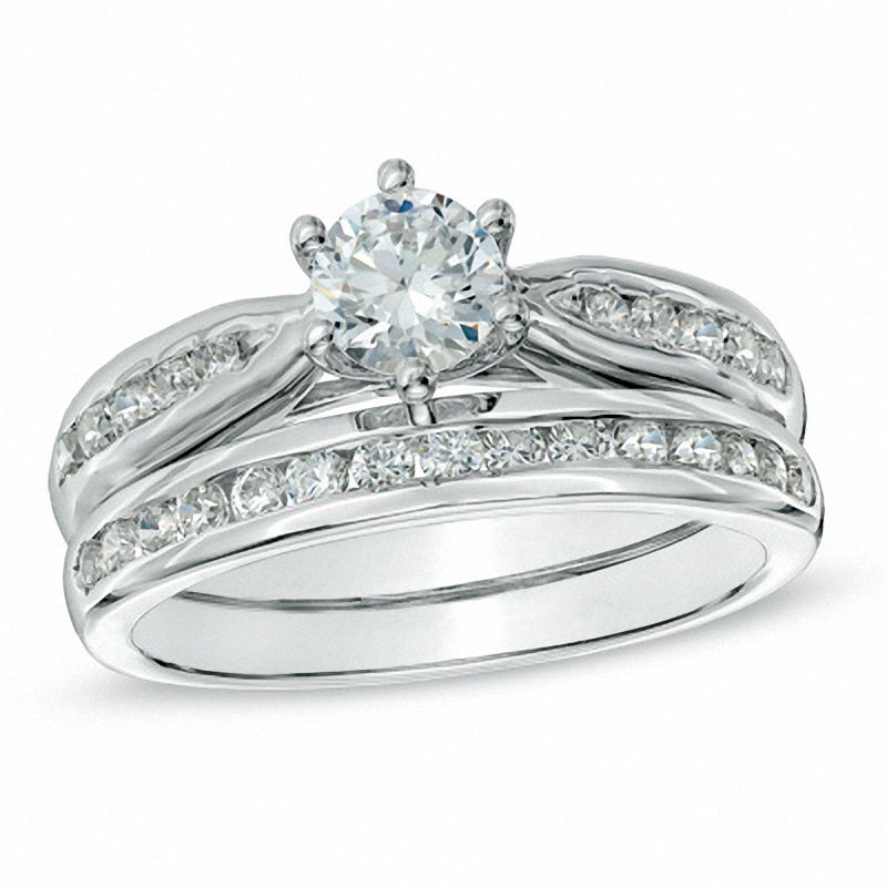 1.00 CT. T.W. Diamond Bridal Set in 10K White Gold