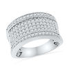 1.00 CT. T.W. Diamond Multi-Row Anniversary Band in 10K White Gold
