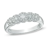 0.33 CT. T.W. Diamond Five Stone Frame Ring in 10K White Gold
