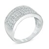 Thumbnail Image 1 of 1.00 CT. T.W. Baguette and Round Diamond Multi-Row Band in 10K White Gold