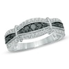 Thumbnail Image 1 of 0.50 CT. T.W. Enhanced Black and White Diamond Fashion Band in Sterling Silver