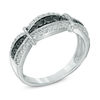 Thumbnail Image 2 of 0.50 CT. T.W. Enhanced Black and White Diamond Fashion Band in Sterling Silver