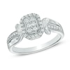 Thumbnail Image 0 of 0.25 CT. T.W. Diamond Rectangular Frame Promise Ring in Sterling Silver