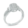 Thumbnail Image 1 of 0.25 CT. T.W. Diamond Rectangular Frame Promise Ring in Sterling Silver