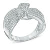 Thumbnail Image 1 of 0.50 CT. T.W. Diamond Thick Knot Ring in Sterling Silver