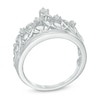 Thumbnail Image 1 of Diamond Accent Heart Crown Ring in Sterling Silver