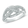 0.20 CT. T.W. Diamond Loose Knot Ring in Sterling Silver