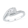 Thumbnail Image 1 of 0.25 CT. T.W. Diamond Split Shank Ring in Sterling Silver