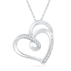Thumbnail Image 0 of Diamond Accent Looping Heart Pendant in Sterling Silver