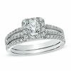 1.00 CT. T.W. Diamond Split Shank Bridal Set in 10K White Gold