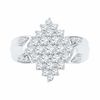 0.60 CT. T.W. Diamond Marquise Cluster Ring in 10K White Gold
