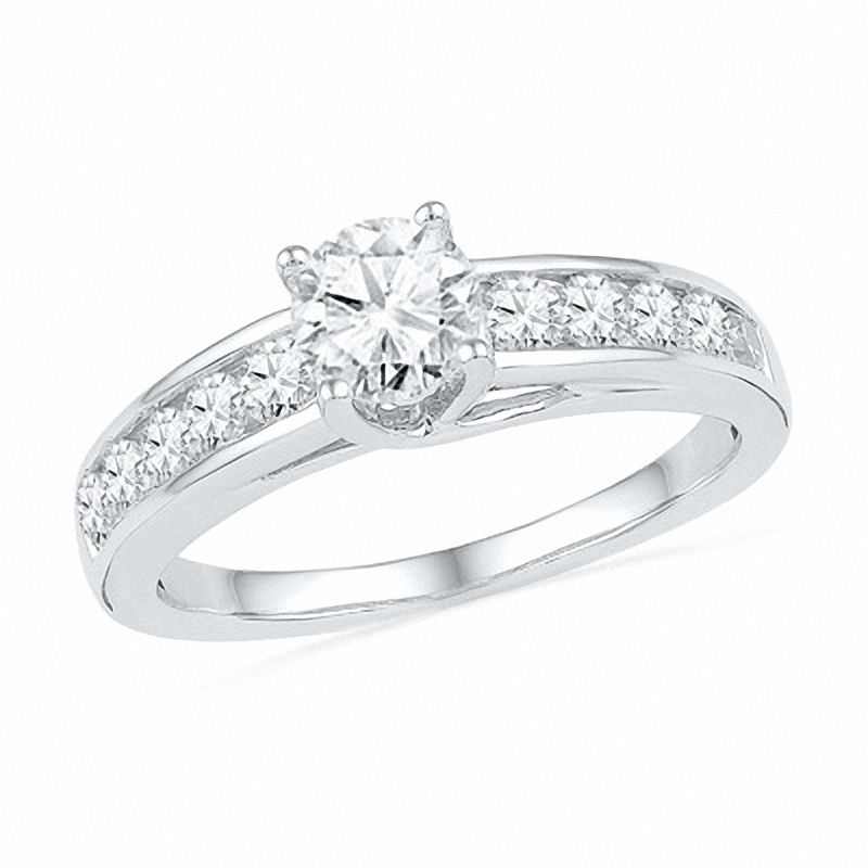 1.16 CT. T.W. Diamond Engagement Ring in 10K White Gold|Peoples Jewellers