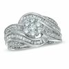 Thumbnail Image 0 of 1.25 CT. T.W. Diamond Layered Swirl Engagement Ring in 10K White Gold