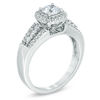 1.00 CT. T.W. Certified Canadian Diamond Frame Engagement Ring in 14K White Gold (I/I2)