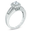 Thumbnail Image 1 of 1.00 CT. T.W. Certified Canadian Diamond Frame Engagement Ring in 14K White Gold (I/I2)