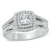 Thumbnail Image 1 of Celebration Canadian Lux® 1.00 CT. T.W. Princess-Cut Certified Diamond Ring in 18K White Gold (I/SI2)