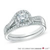 Thumbnail Image 0 of Celebration Canadian Lux® 0.73 CT. T.W. Diamond Swirl Bridal Set in 18K White Gold (I/SI2)