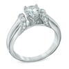 Thumbnail Image 1 of 1.00 CT. T.W. Certified Canadian Diamond Collar Engagement Ring in 14K White Gold (I/I2)