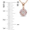 Thumbnail Image 2 of 6.0mm Morganite and Diamond Accent Frame Pendant in Rose Rhodium Sterling Silver