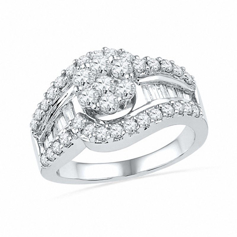 diamond cluster engagement ring diamond cluster engagement ring